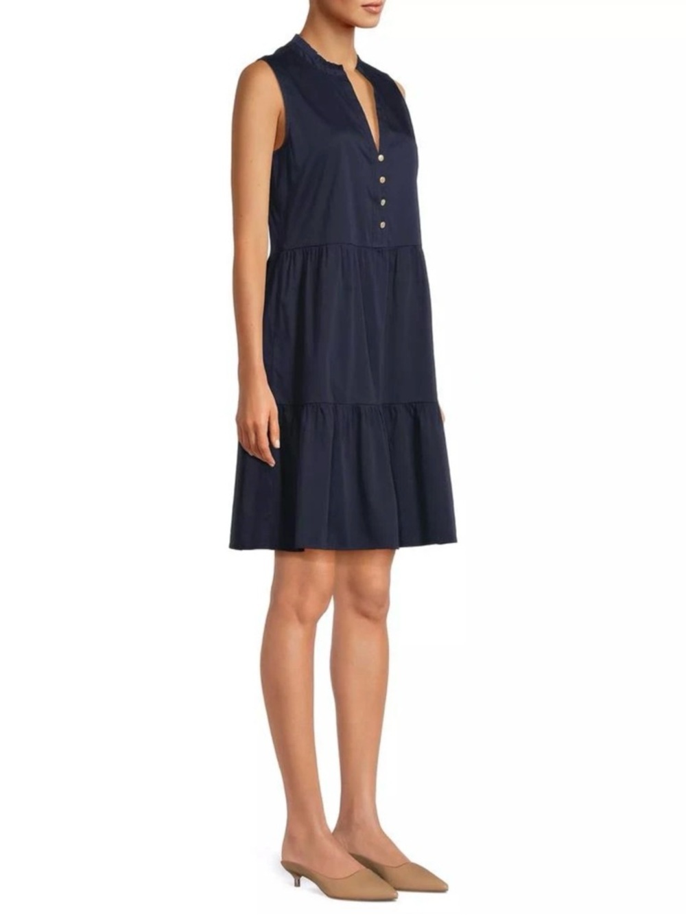 Nic & Zoe Tia Stretch Cotton Indigo Dress